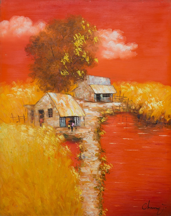 Tranh Sơn Dầu Thôn Quê